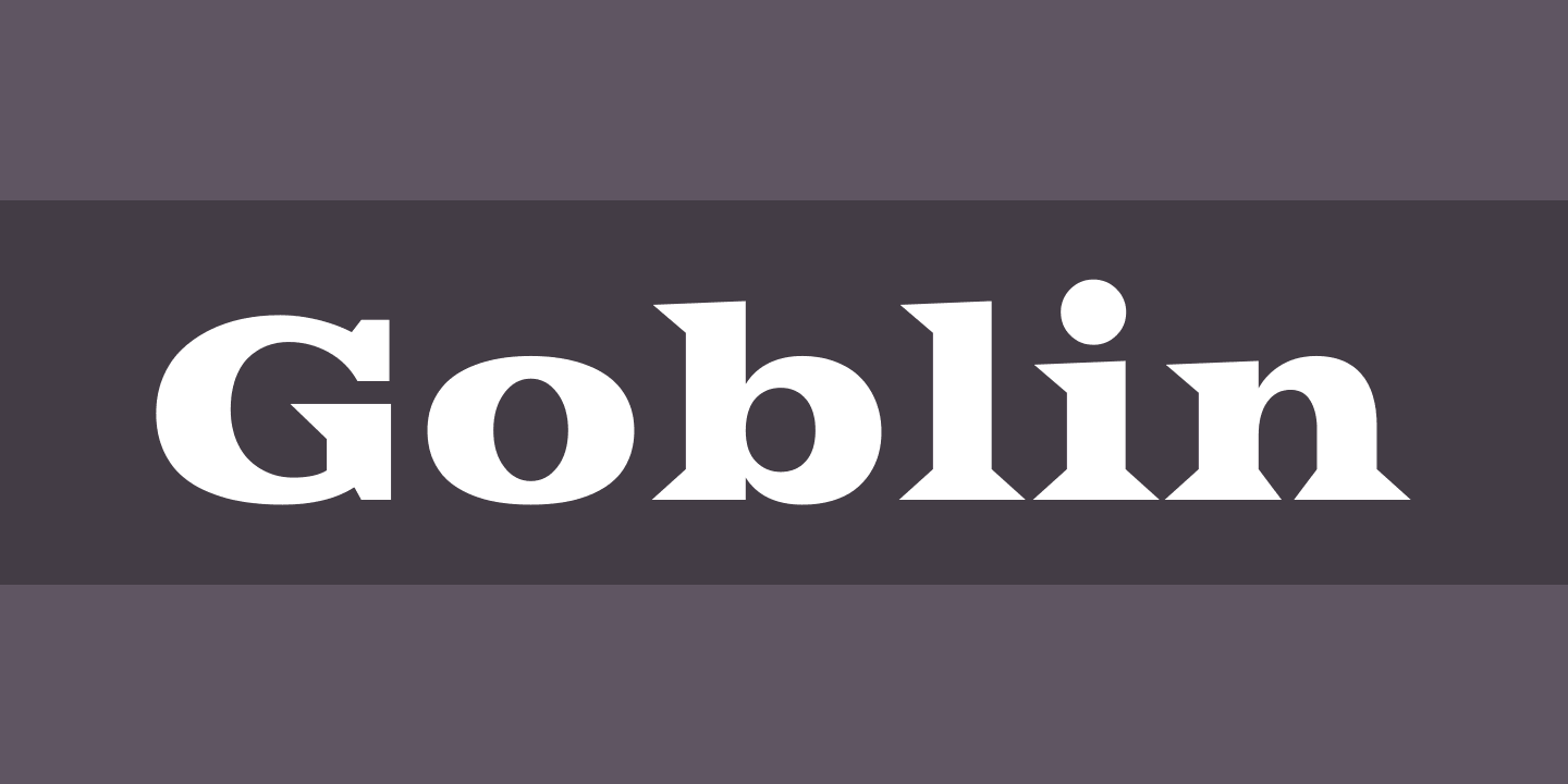 Пример шрифта Goblin